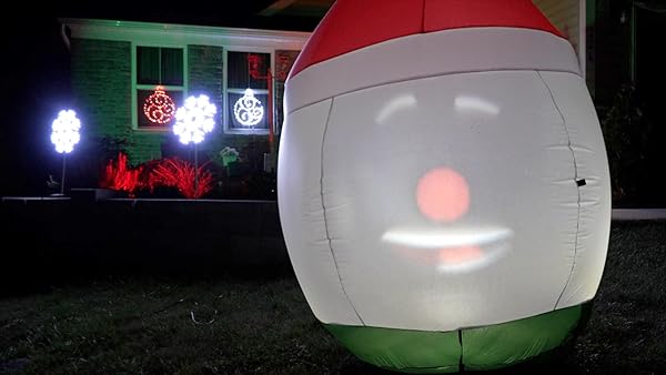 ANIMAT3D INFLATABLE MR. CHILL TALKING ANIMATED INFLATABLE SNOWMAN WITH BUILT IN 56 INCH HD SCREEN AND BUILT IN PROJECTOR + SPEAKER INCLUDES 30 MINUTES OF CONTENT