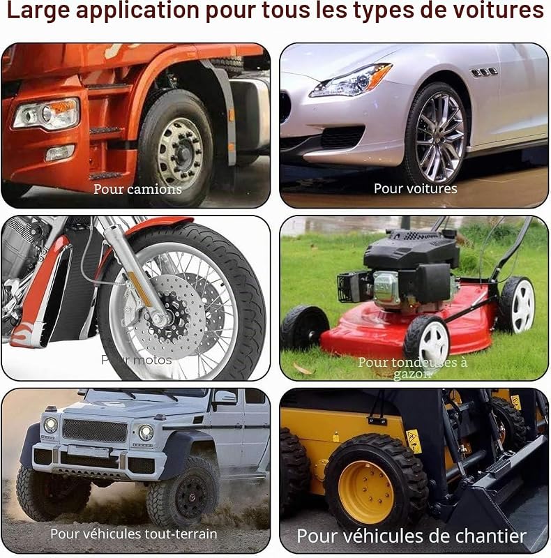 Kit de réparation de Pneu de Voiture 32 pièces - Outil de réparation de crevaison pour Voiture, Moto, Tracteur, Camping-Car