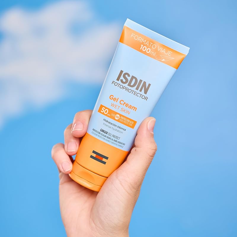 Gel Cream Wet Skin SPF 50 Protector Solar Corporal con Textura Gel Crema, Hidratación y una Agradable Sensación de Frescor, 100 ml