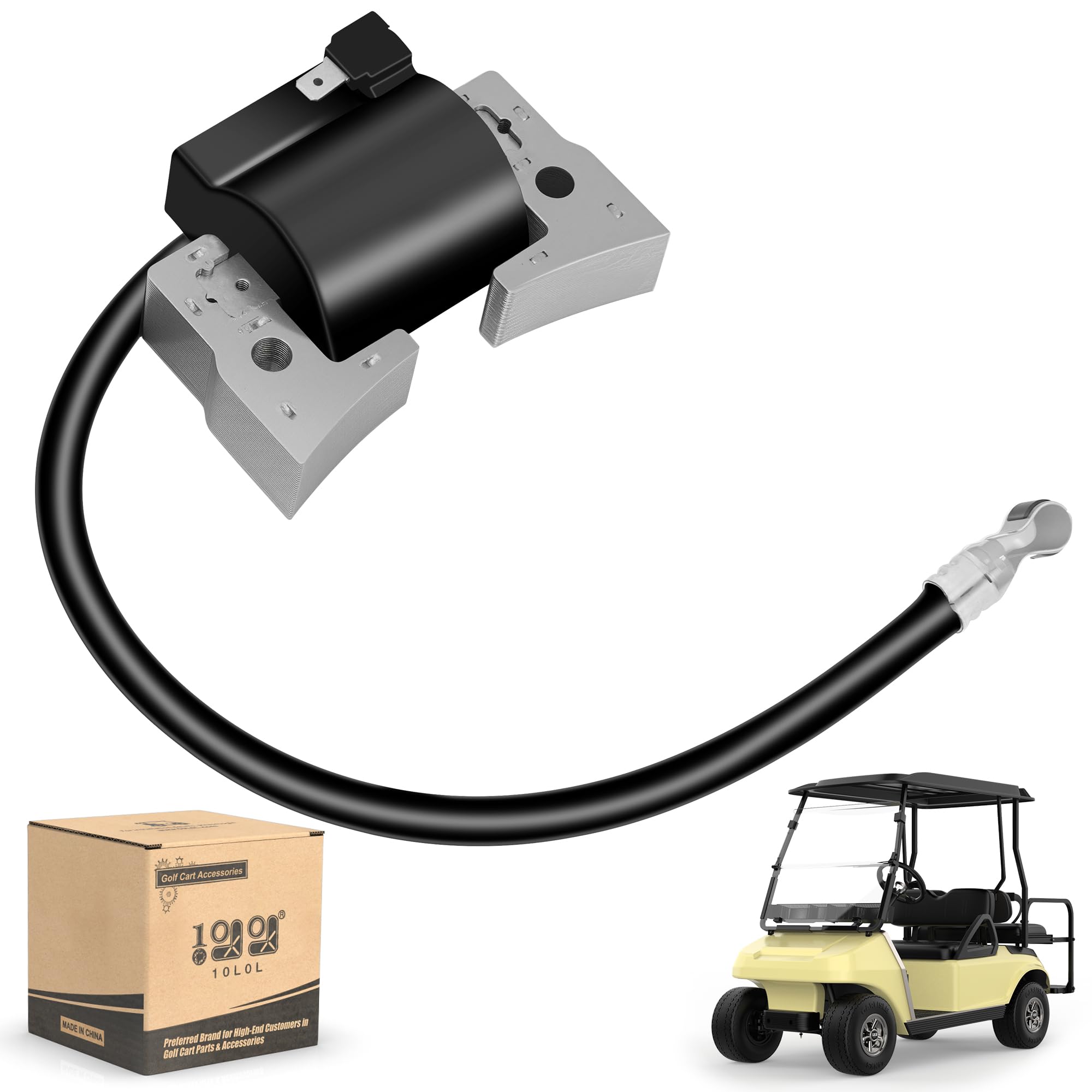 Photo 1 of 10L0L Golf Cart Ignition Coil 101909201 Replacement for Club Car DS & Precedent Golf Cart Gas 1997-up, with Built-in Ignitor