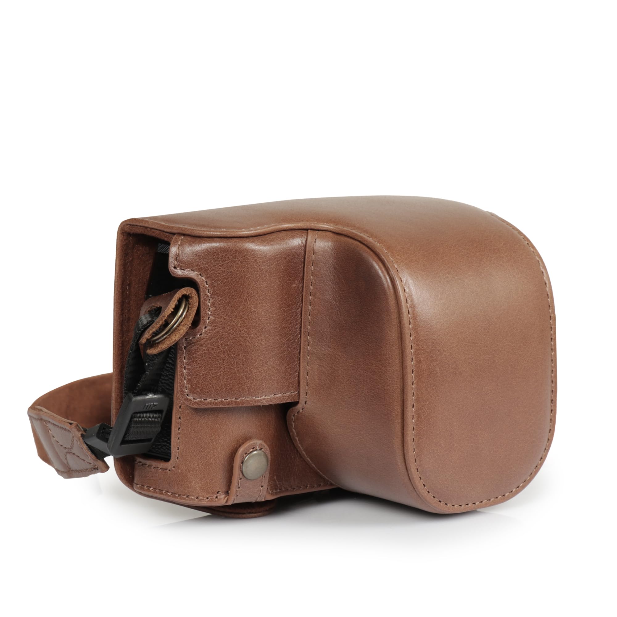 MegaGear Genuine Leather Camera Case for Fujifilm X100VI - Stylish and Protective (Brown)