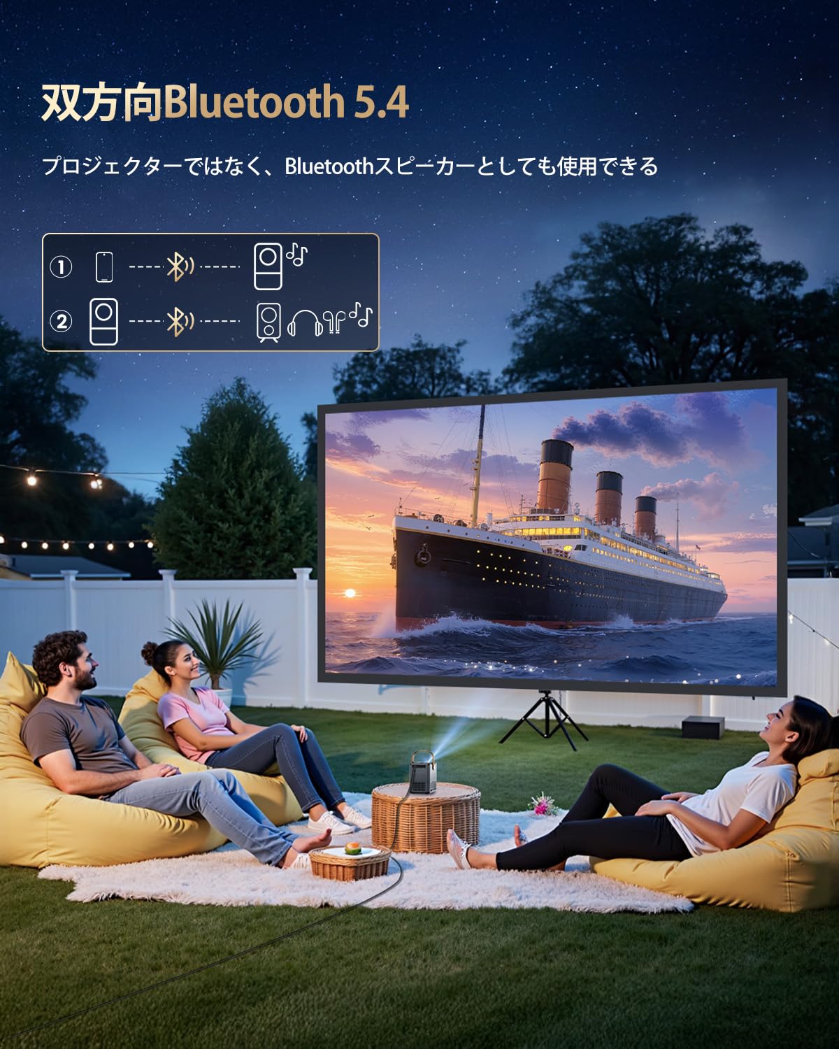 WiMiUS P61Pro Mini Projector, [Official Netflix Certified/Dolby Audio Compatible] 700ANSI High Brightness [Auto Trapezoid Correction/Electric Focus] Projector, Home Use, Built-in PrimeVideo/Disney+