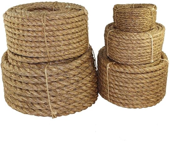 Sgt Knots Twisted Manila Rope Natural 3 Strand Fiber For Indoor And Outdoor Use 1 4 X 50ft Amazon Com