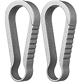 TISUR Titanium Key Ring Hooks, Small Carabiner Keychain Clip,Mini Snap Keyring Key Organizer Key Chain