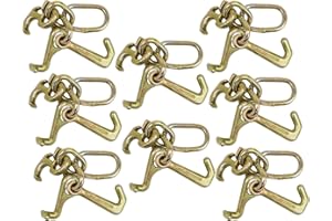 Mytee Products (8 Pack RTJ Cluster Hook Heavy Duty Wrecker Hauler Tow Towing Truck Chain Pair R T J