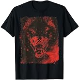 Halloween Design Red Werewolf T-Shirt