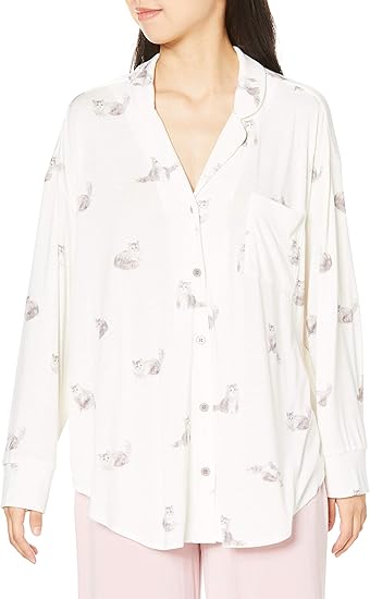 Amazon ジェラート ピケ Halloween ネコ柄シャツ Pwct4240 レディース Gry 日本 F Free サイズ シャツ ブラウス 通販