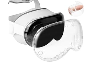 SOULWIT TPU Protective Case Cover for Apple Vision Pro VR Headset, Durable & Slim Fit Screen Protector Accessory, Without Affecting Tracking Scans - Holed