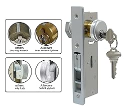 AIsecure Commercial Mortise Lock, Key Lock, Solid