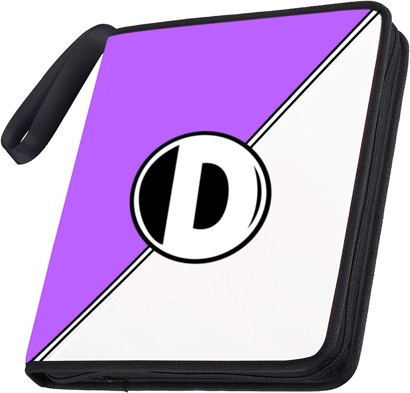 D DACCKIT Carrying Case Compatible with Pokemon Trading Cards, Cards Collectors Album with 50 Premium 9-Pocket Pages, Holds Up to 900 Cards - Purple and White