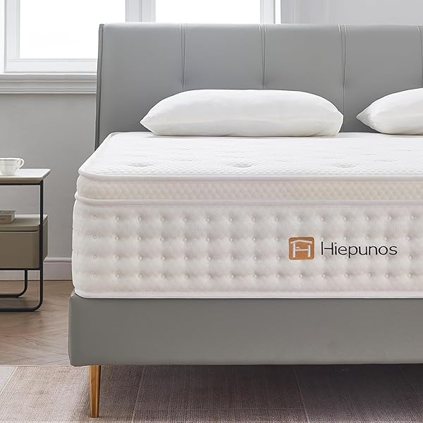 Hiepunos Matratze 160x200 cm 28cm Höhe 7-Zonen Federkernmatratze Orthopädische Taschenfederkernmatratze mit Comfort Memory-Schaum Schicht, Härtegrad H3, Rückenentlastende,100 Nächte Probeschlafen