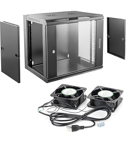 Electriduct Rack A Parete In Acciaio Per Apparecchiature Elettroniche - 2U, Colore Nero