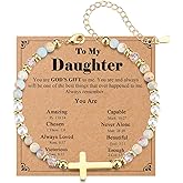 EPVIDO Gift for Teen Girls Christian Cross Bracelet for Women Birthday, Christmas Stocking Stuffers, Baptism, Confirmation, First Communion Easter Jewelry