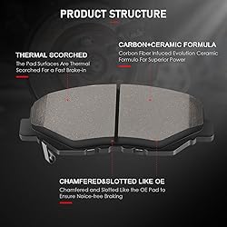 cciyu D958 D1451 Front Rear Ceramic Brake Pads Kits