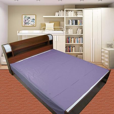 Goodluck Waterproof Plastic Sheet Double Bed Protector (King Size, Grey)