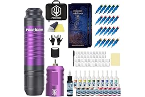 Tattoo Pen Kit Wireless Tattoo Machine Kit, Tattoo Gun Kit with Tattoo Power Supply and 20 Pcs Tattoo Cartridge Needles, Comp