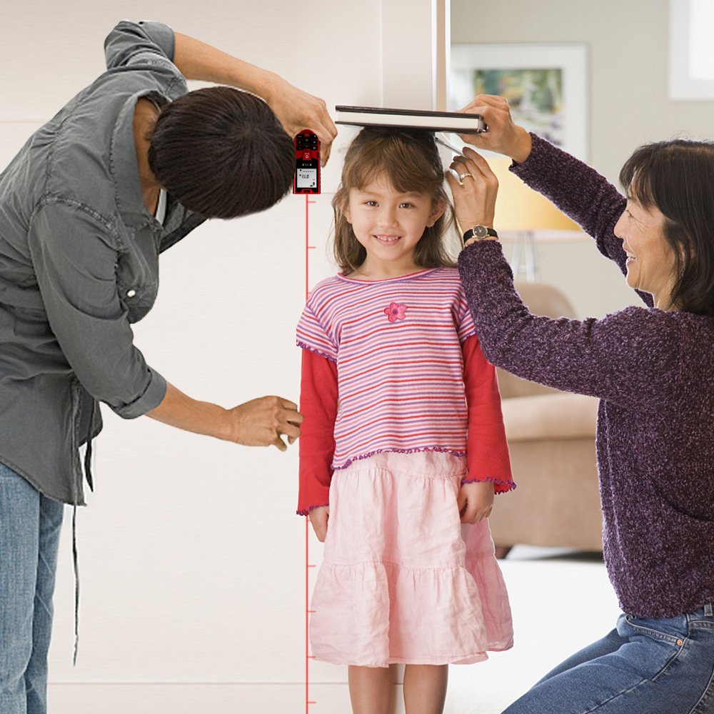 Laser Distance Measure BEVA 131Feet Digital Distance Meter with Large LCD Backlit Mute Function, Handheld Measuring Device with Pythagorean Mode, Measure Distance, Area and Volume