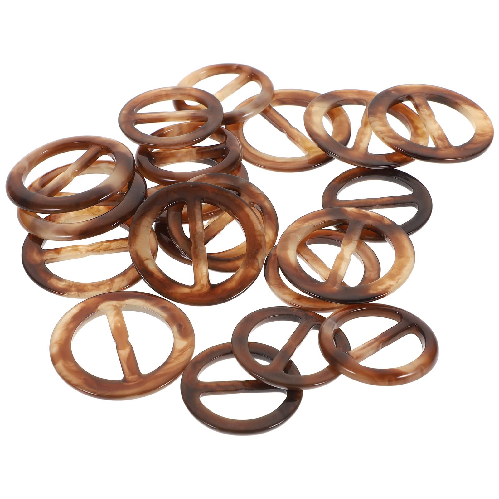 EXCEART 20pcs Round Elegant Tee Shirt Clips Scarf Clips Rings Scarves Tee Shirt Ring Resin Clothes T- Scarves Buckle Clothing Wrap Holder for Women Men (Random Color)