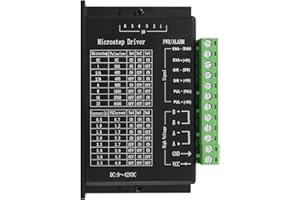 Tofelf Stepper Motor Driver, Upgraded Version TB6600 Stepper Driver,4A 9-42V 32 Subdivision for Nema 17/23 Stepper Motor Single Axis Hybrid CNC Controller for CNC/42 57 86 Stepper Motor
