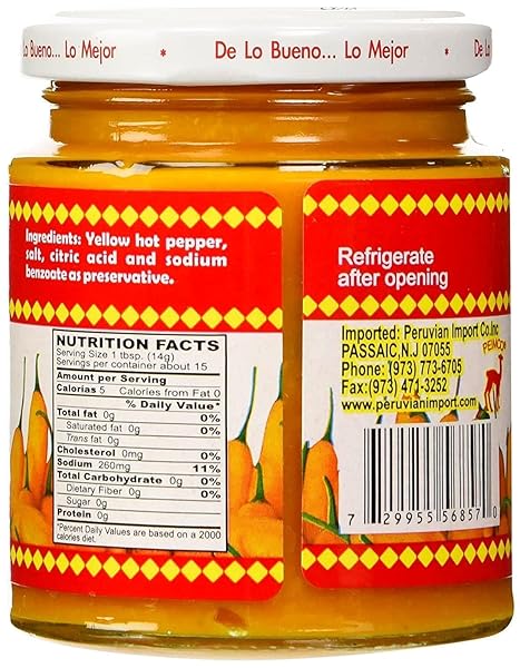 INCA’S FOOD AJI AMARILLO YELLOW HOT PEPPER PASTE – 7.5 OZ