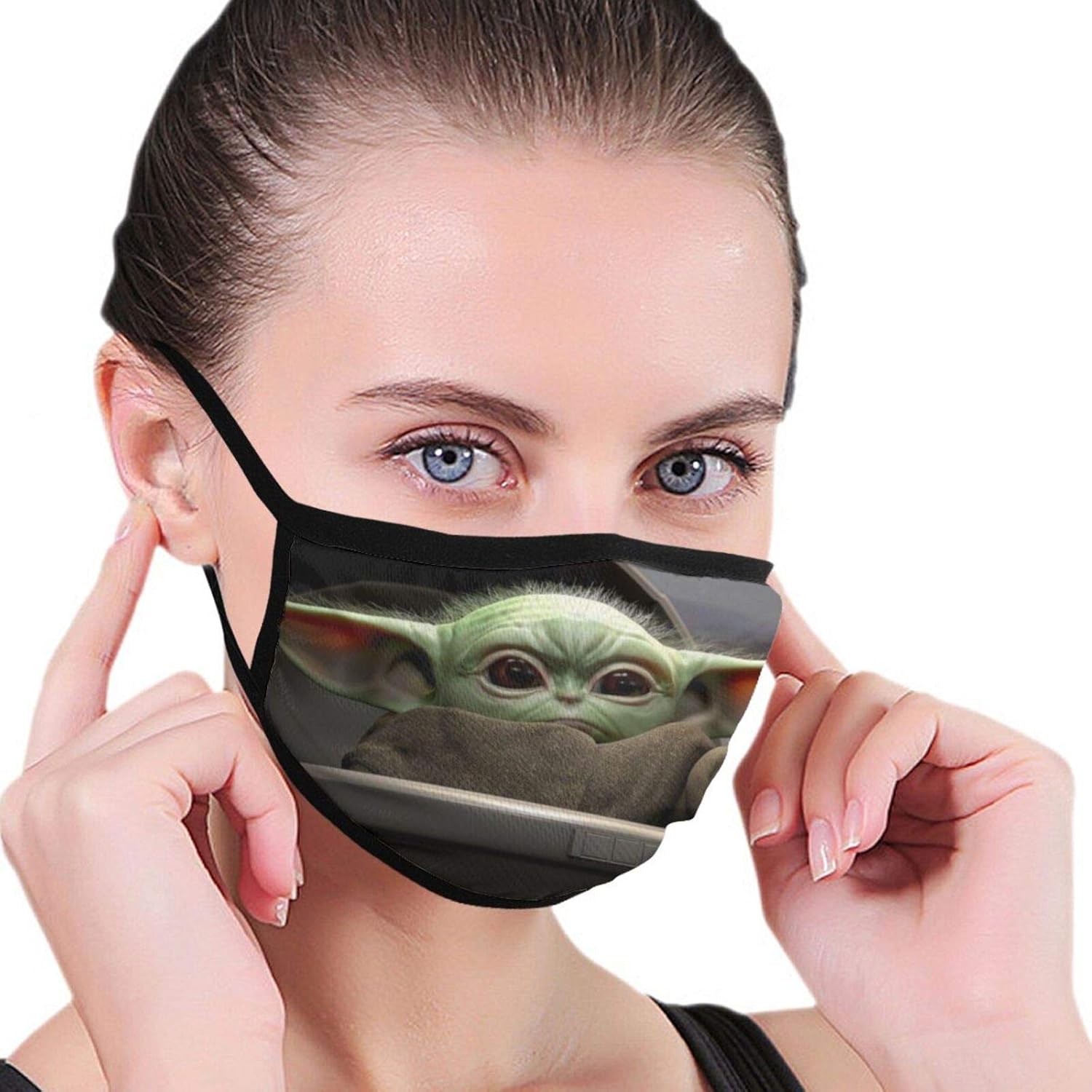 Baby Yoda Máscara de cara unisex reutilizable con protección UV