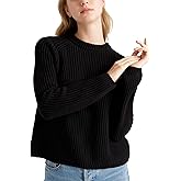 Hixiaohe Women's Sweater 2026 Fall Fisherman Knit Pullover Cascual Solid Color Crewneck Long Sleeve Sweater Top