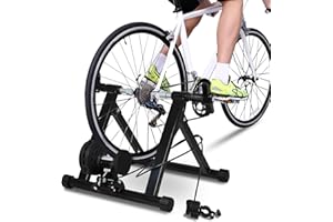 HCY Bike Stand Bike Trainer Stand for Indoor Riding Stationary Exercise for Road & Mountain Bikes with 5 Variable Speed Level