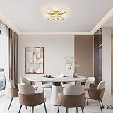 Comely Modern LED Ceiling Light 30W 3375LM 4500K Gold Floral Living Room view 7