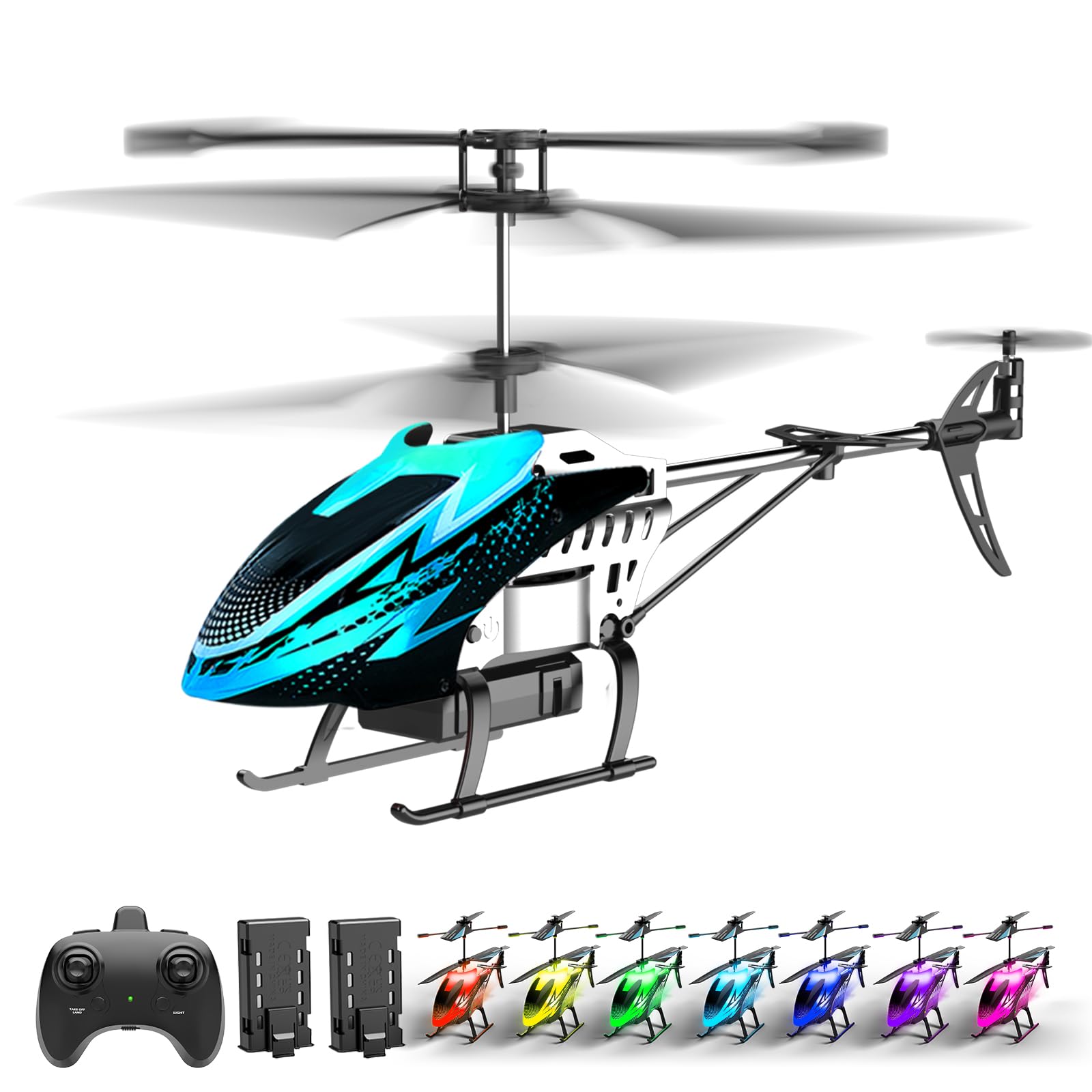Photo 1 of BUSSGO RC Helicopters Big Remote Control Helicopter for Kids Adults with 7+1 LED Light Modes, 30Mins Flight, Upgraded Altitude Hold,3.5 Channel, Easy Remote Helicopter Toys for Beginners Boys Girls