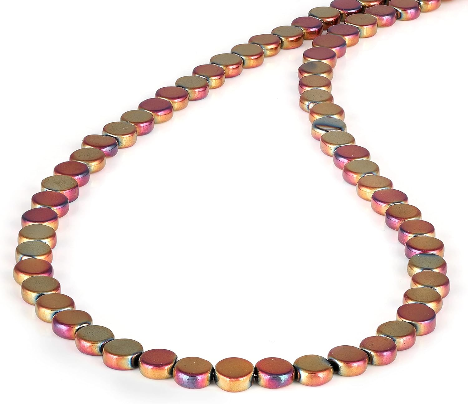 Hematite Beads Necklace with 925 Sterling Silver Chain, Healing Health