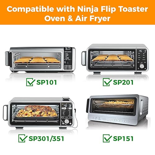 BRIKINTE Pack Air Fryer Liners for Ninja Flip Toaster Oven Air