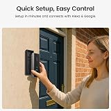 aosu Video Doorbell Wireless 2K HD Battery Powered Human Detection Alexa view 6