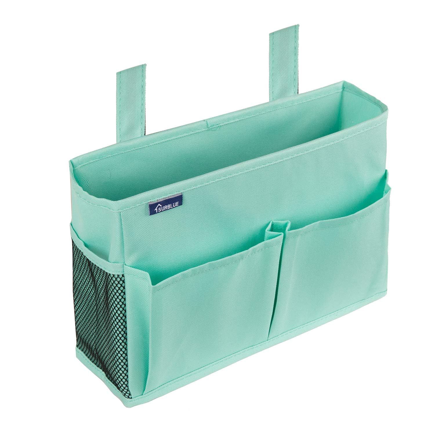 Surblue Caddy Hanging Organizer Bedside Storage Bag for Bunk and Hospital Beds, Green, Small