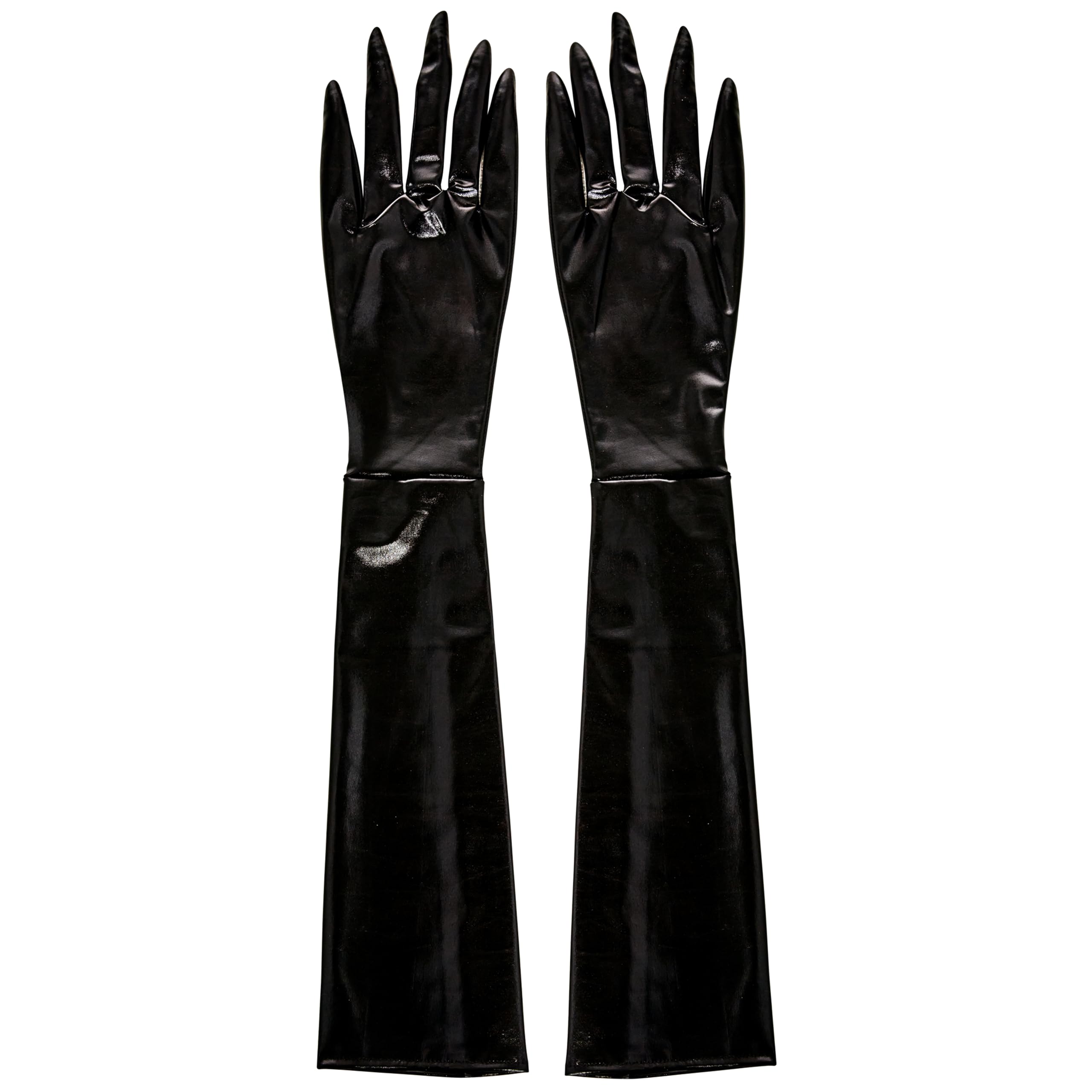 Forum Novelties BA1751 Fingered Gloves, Silver, One Size