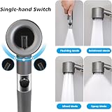 Homradise Water Saving Shower Head Handheld Filter 3 Modes Stop Function Silver view 3