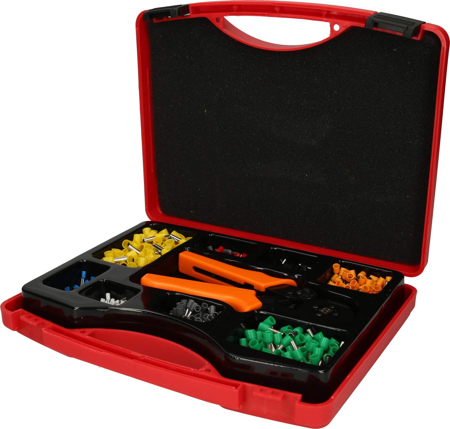 KS Tools 970.0840 Assortment of Wire End Ferrules with Crimping Pliers, 0.25 mm² - 6.0 mm², 1001 Pieces
