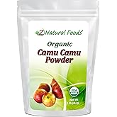 Z Natural Organic Camu Camu Powder, Natural Vitamin C Supplement for Immune Support & Mood Boost, Mix in Smoothies, Drinks & Recipes, Superfood Powder, Raw, Vegan, Non GMO, Gluten Free, 1 lb