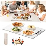 Electric Warming Tray with Adjustable Temperature Control, Foldable Food Warmer Fast Heating, Electric Warming Hot Plate Tray