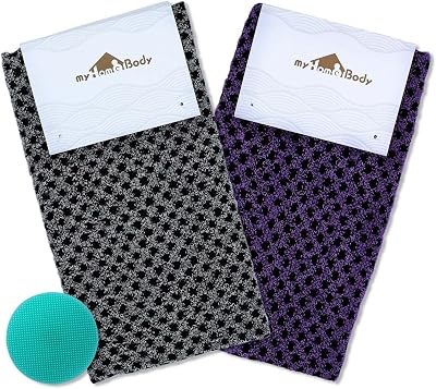 myHomeBody Extra Long Exfoliating Washcloth Back Scrubber 43in Set