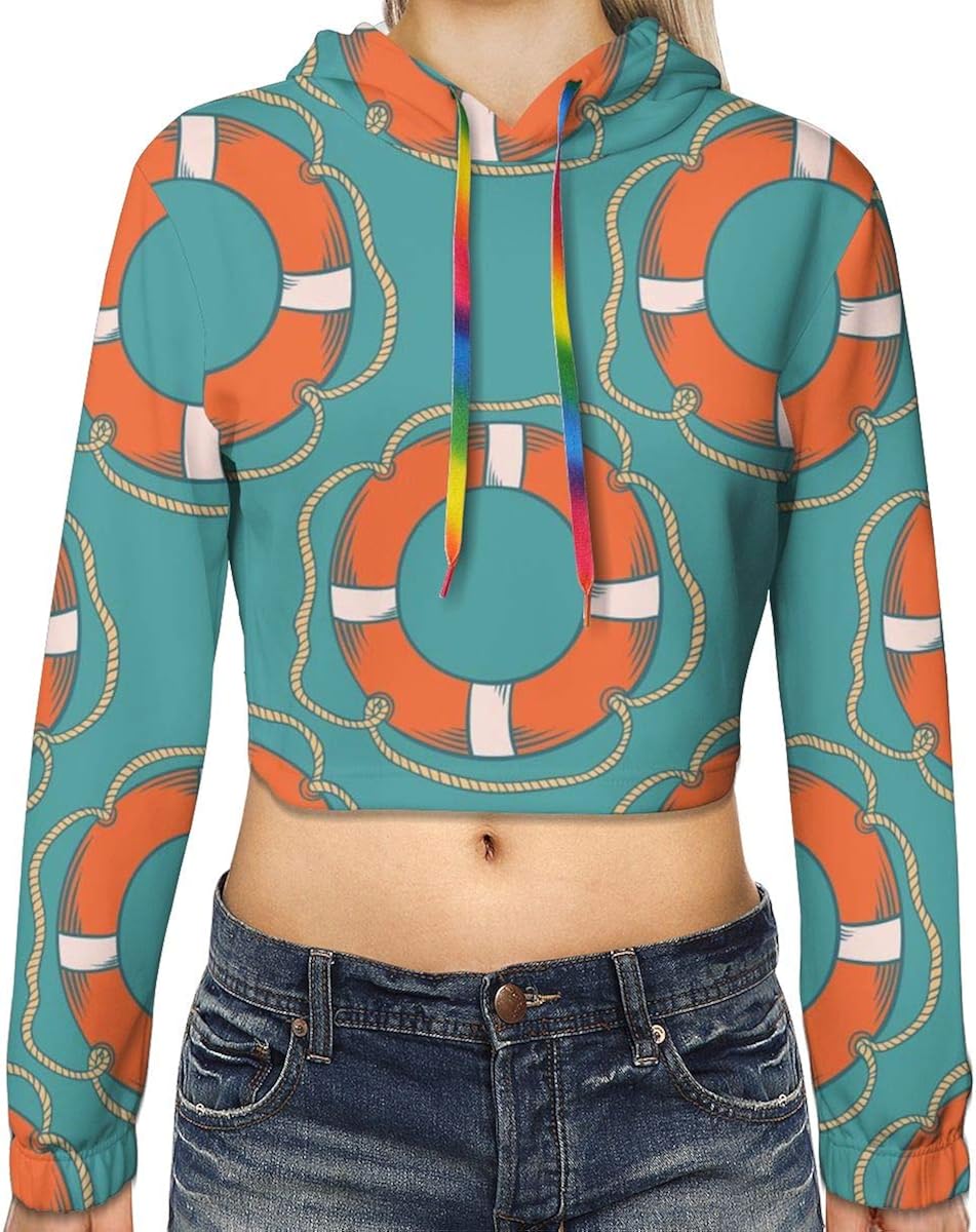 turquoise cropped hoodie