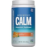 Natural Vitality Calm, Magnesium Citrate Supplement, Anti-Stress Drink Mix Powder, Gluten Free, Vegan, & Non-GMO, Orange, 16 oz