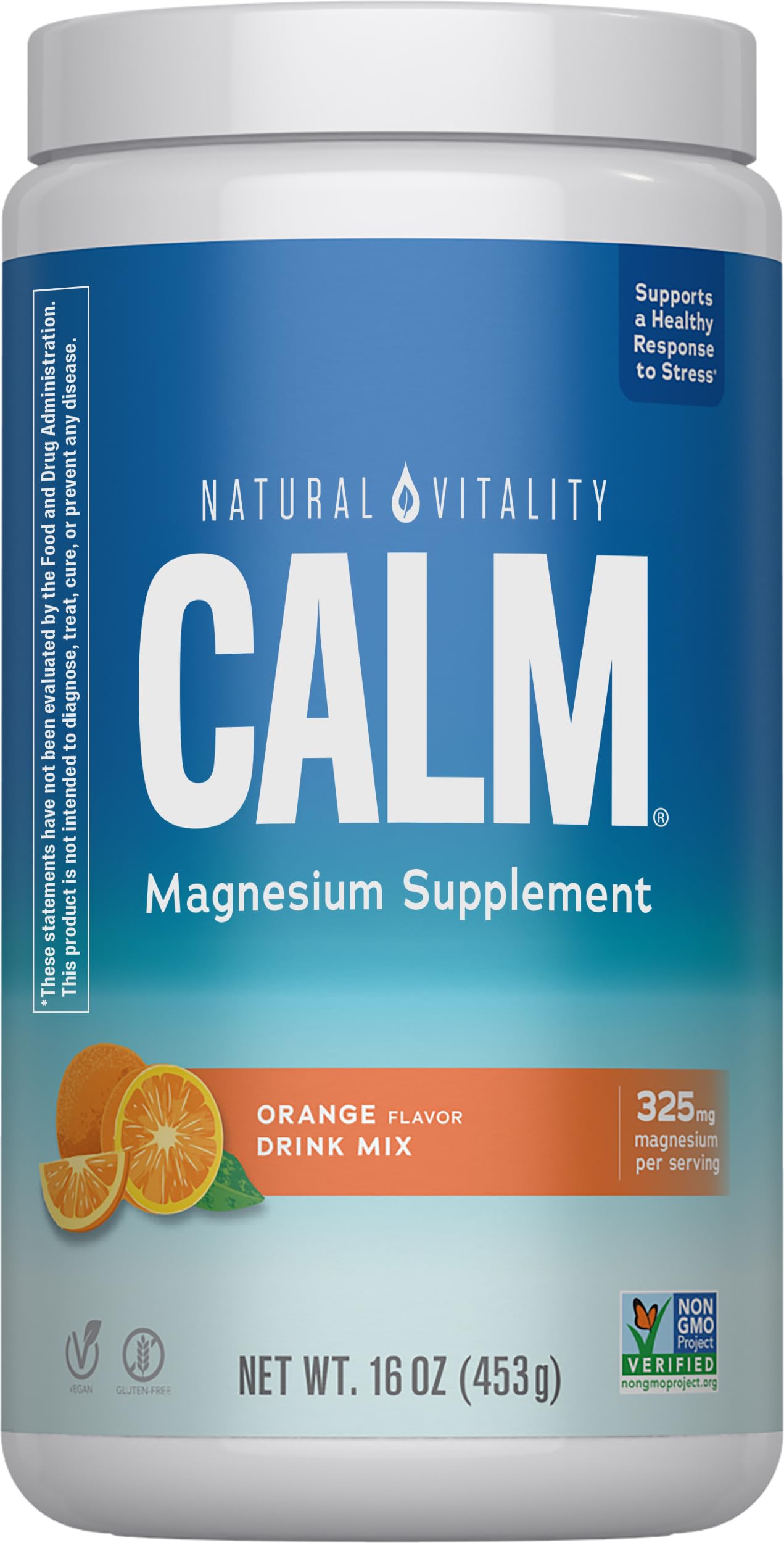Calm A Relaxing Magnesium Supplement Anti-Stress Drink Mix, Orange