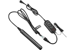 GRILLME 1000W Immersion Water Heater with Intelligent Temperature Controller,Fully Submersible Portable Electric Heater,5 Galons Bucket Heater,Easy and Convenient to Use