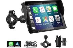 YZW CarPlay Motorcycle Screen with CarPlay Wireless Android Auto, 5 Inch IP67 Touch Screen, Portable IP67 Touchscreen, Motorc