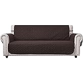 Ameritex Couch Sofa Slipcover 100% Waterproof Nonslip Quilted Furniture Protector Slipcover for Dogs, Children, Pets Sofa Slipcover Machine Washable (Chocolate, 78'')
