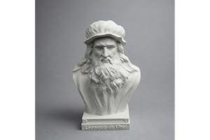 otdlle Renaissance Master Artists Leonardo da Vinci Michelangelo Raphael Bust Head Sculpture Statue Decoration Collectible Fi