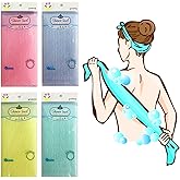 Premium Exfoliating Washcloth Towel(4 Color) Korean Loofah Bath Sponge Long Back Scrubber African Bath Sponge African Long Net for Shower/It Becomes Softer as You use.by NOPIGO