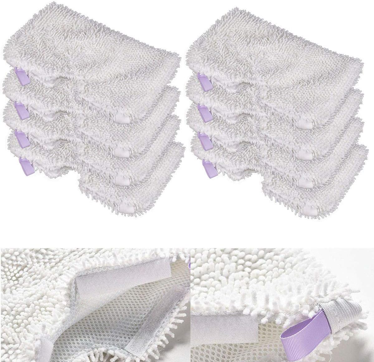 Eztronics CorpMicrofiber Steam Mop Pads for Shark S3501 S3550 S3601 S3801 S3901 SE450 12.5 x 7.5 inches, 8 Pack