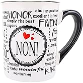 Cottage Creek Coffee Mug, 16oz Ceramic Noni Coffee Cup, Birthday Gifts for Women, Grandma, Nana, Mimi, New Grandparents Pregnancy Annoucement Present