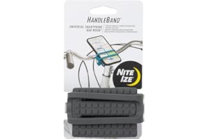 Nite Ize HandleBand Universal Smartphone Bar Mount - Cell Phone Mount for Bike Handlebar - Phone Holder for Bike Rides - Charcoal